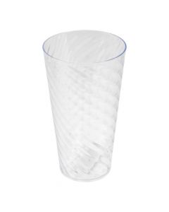 Vaso plástico rayas transparente