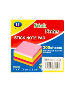 Nota adhesiva cuadrada 200und 76x76mm