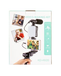 Trípode con accesorios para video surtido