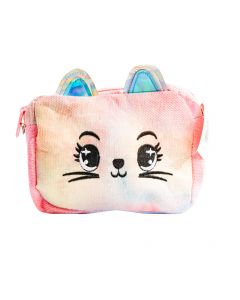 Bolso bordado cara gato unicornio surtido