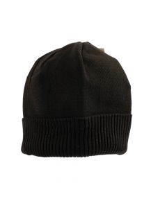 Gorro liso y relieve rayas negro