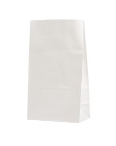 Bolsa papel lisa 27x15x9cm 12und blanco
