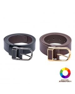 Faja hombre lisa hebilla redonda