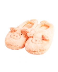 Pantufla afelpada figura cerdito 36-37 rosado