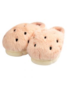Pantufla afelpada lisa estampado puntos 34-35 