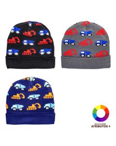 Gorro niño estampado vehículos
