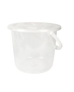 Balde plástico liso con tapa