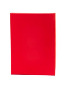 Caja cartón lisa rectangular l rojo