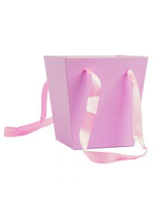 Caja cartón lisa con asas morado