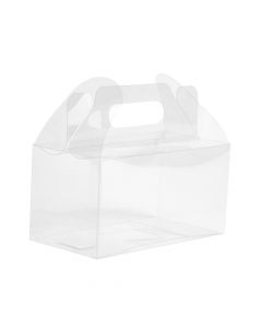 Caja lisa con asa 16x8x8cm transparente