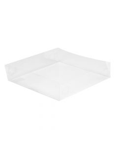 Caja lisa cuadrada transparente
