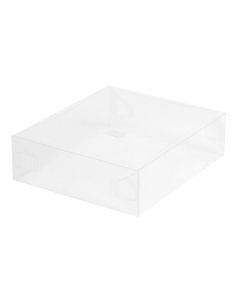 Caja lisa con tapa 21x18x6cm transparente