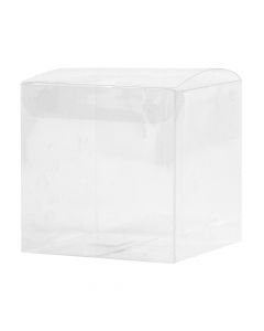 Caja lisa cuadrada 9x9x9cm transpararente