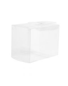 Caja lisa cuadrada 12.5x8.5x10cm transparente