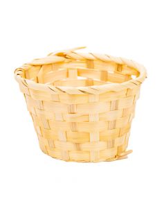 Canasta bambú entrelazado marrón