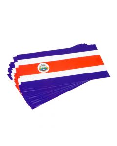 Bandera papel Costa Rica 16.5x28.5cm 10und