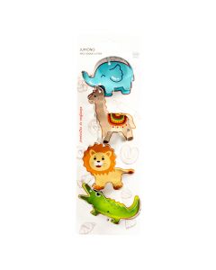Cortador acero inoxidable figura animales 4pzas plateado