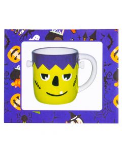 Jarra porcelana forma Frankenstein con relieve 10.5x9.5cm 