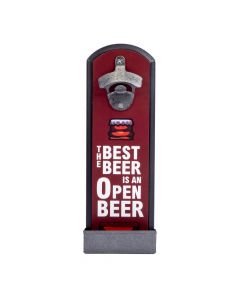 Abrebotellas madera the best beer is an open beer multicolor
