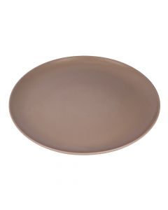 Plato cerámica plano 10.5pulg beige