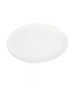 Plato cerámica plano liso 10.5pulg blanco