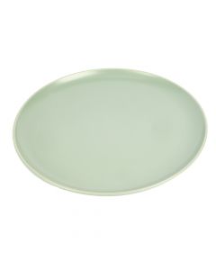 Plato cerámica plano 10.5pulg turquesa