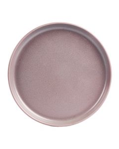 Plato cerámica plano estampado 8.25pulg gris
