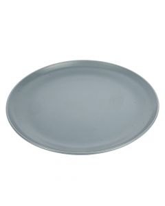 Plato cerámica plano 10.5pulg celeste