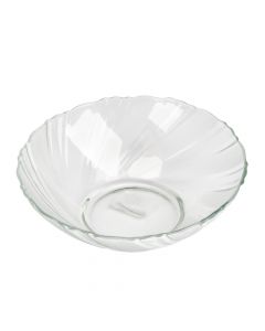 Bowl vidrio liso y relieve 17cm transparente