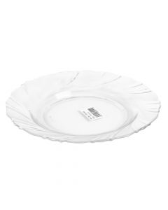 Plato plano vidrio liso+relieve 7pulg transparente