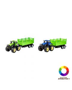 Tractor plástico con carreta