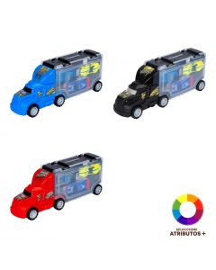 Trailer plástico con vehículos