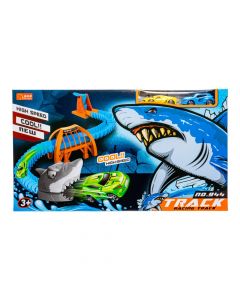 Pista temática tiburón con vehículos