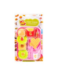 Accesorio plástico fast food para juego cocina 15pzas +3a