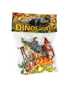 Set dinosaurio plástico accesorios
