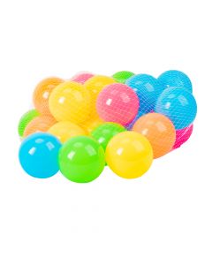 Bola plástica lisa 25und +3a multicolor