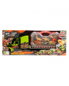 Camión plástico dinosaur escape con accesorios+3a surtido