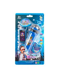 Micrófono plástico con accesorios y sonido +3a