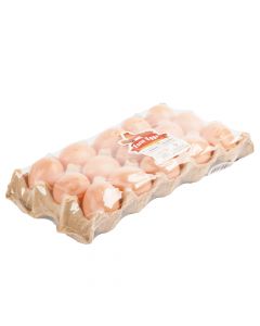 Huevo plástico liso con carton farm eggs 15und 