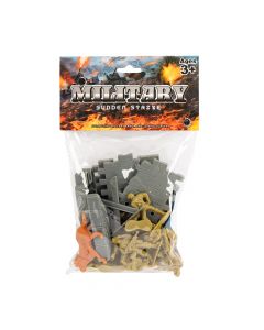 Soldado plastico con accesorios military +3a