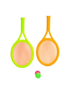 Raqueta plástica con bolas 4pzas +6a