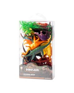 Dinosaurio plástico con accesorios
