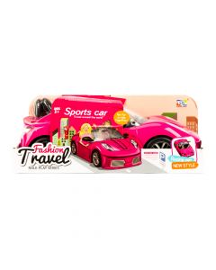 Carro plástico Barbie fashion travel +3a 