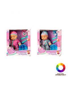 Muñeca con accesorios 9 pulgadas