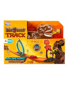 Pista dinosaut con vehículo 17pzas +3a