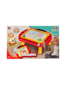 Mesa y pizarra plástica magic 2en1 +3a multicolor