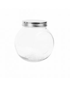 Recipiente vidrio circular con tapa 15.3x10.8x15.2cm 1200ml 