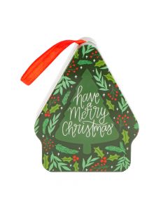 Caja metálica esfera estampado navideño 8.5x10.5x4cm std