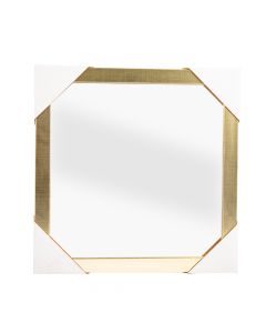Espejo cuadrado liso 30x30cm dorado