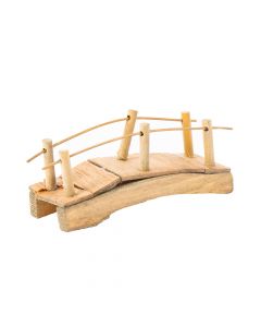 Puente madera 14.5x4x4cm marrón